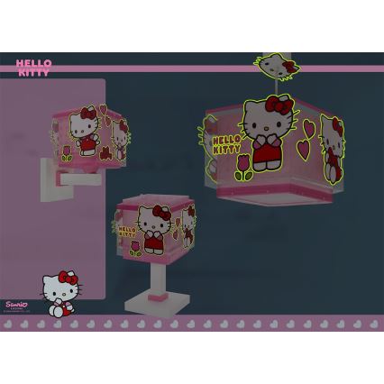 Dalber 73269 - Dečija zidna lampa HELLO KITTY 1xE27/15W/230V ružičasta