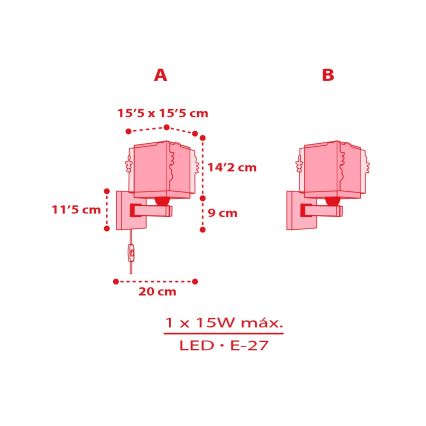 Dalber 73269 - Dečija zidna lampa HELLO KITTY 1xE27/15W/230V ružičasta