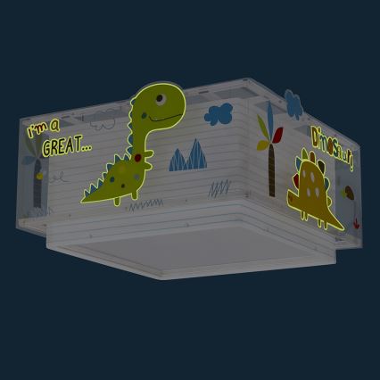 Dalber 73456 - Dečije plafonsko svetlo DINOS 2xE27/60W/230V