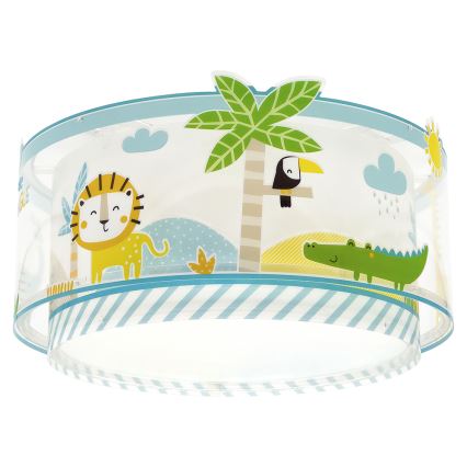 Dalber 76116 - Dečije plafonsko svetlo JUNGLE 2xE27/15W/230V