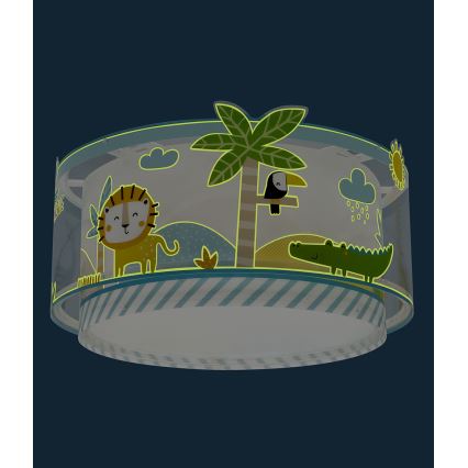 Dalber 76116 - Dečije plafonsko svetlo JUNGLE 2xE27/15W/230V