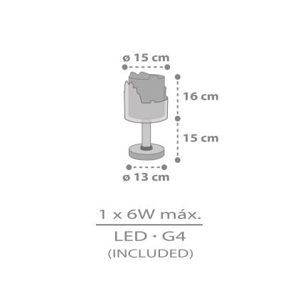Dalber 76301 - LED dečija lampica SNOOPY 1xG4/4W/230V bela/crvena