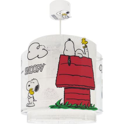 Dalber 76302 - Dečji luster SNOOPY 1xE27/15W/230V bela/crvena