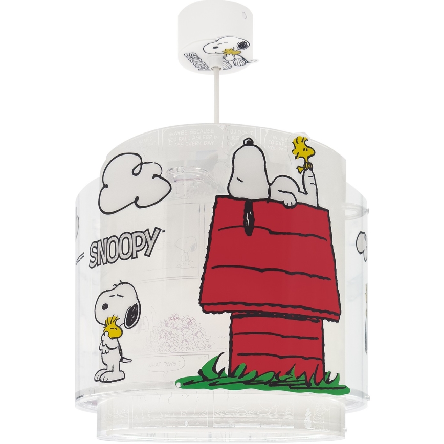 Dalber 76302 - Dečji luster SNOOPY 1xE27/15W/230V bela/crvena
