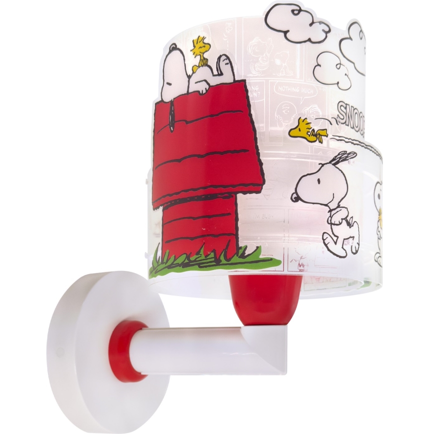 Dalber 76309 - Dečija zidna lampa SNOOPY 1xE27/15W/230V bela/crvena