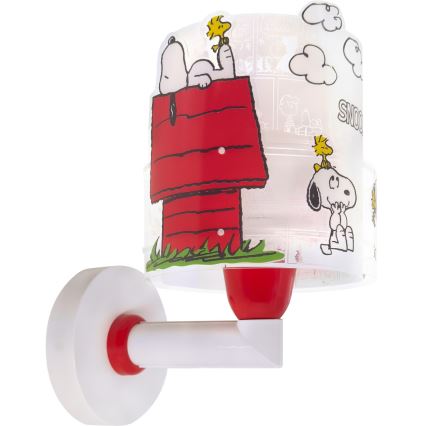 Dalber 76309 - Dečija zidna lampa SNOOPY 1xE27/15W/230V bela/crvena