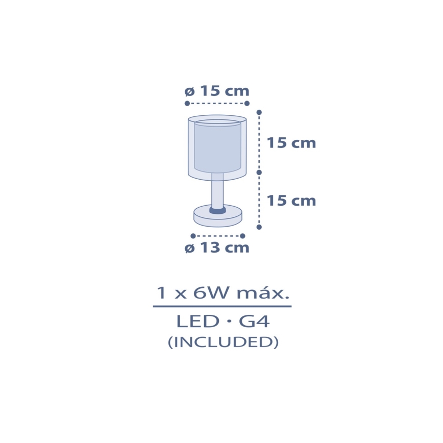 Dalber 76631 - LED dečija lampica MOON DREAMS 1xG4/4W/230V plava