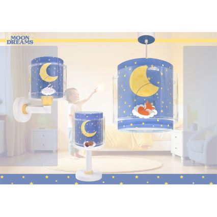 Dalber 76632 - Dečiji luster MOON DREAMS 1xE27/15W/230V plava