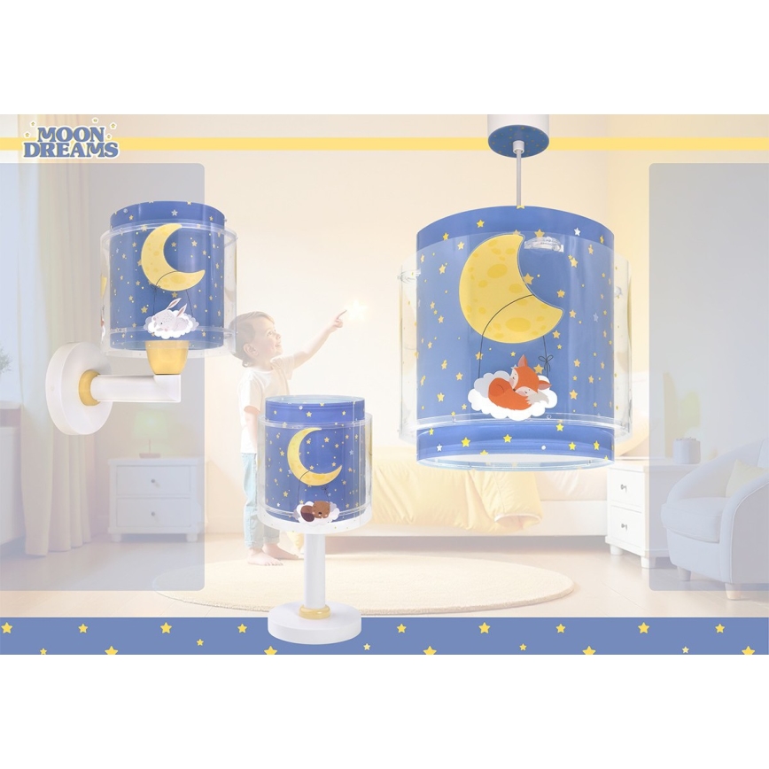 Dalber 76632 - Dečiji luster MOON DREAMS 1xE27/15W/230V plava