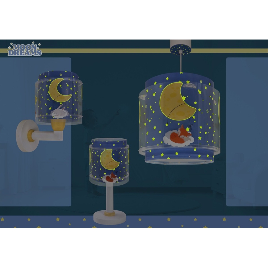 Dalber 76632 - Dečiji luster MOON DREAMS 1xE27/15W/230V plava