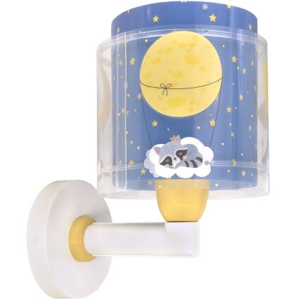 Dalber 76639 - Dečija zidna lampa MOON DREAMS 1xE27/15W/230V plava