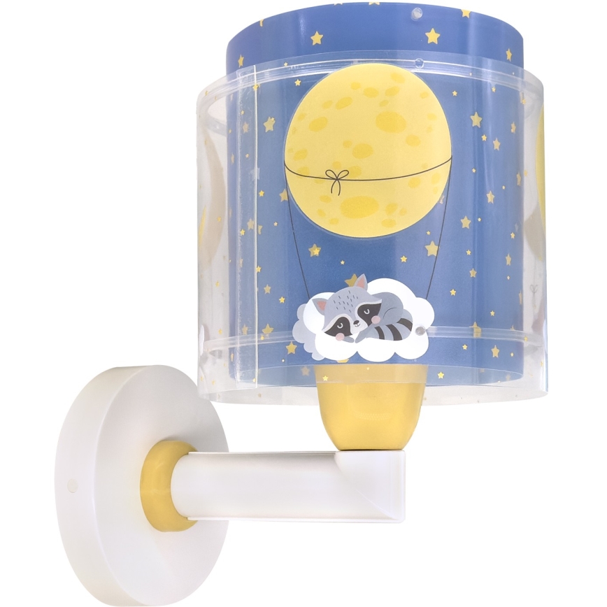 Dalber 76639 - Dečija zidna lampa MOON DREAMS 1xE27/15W/230V plava