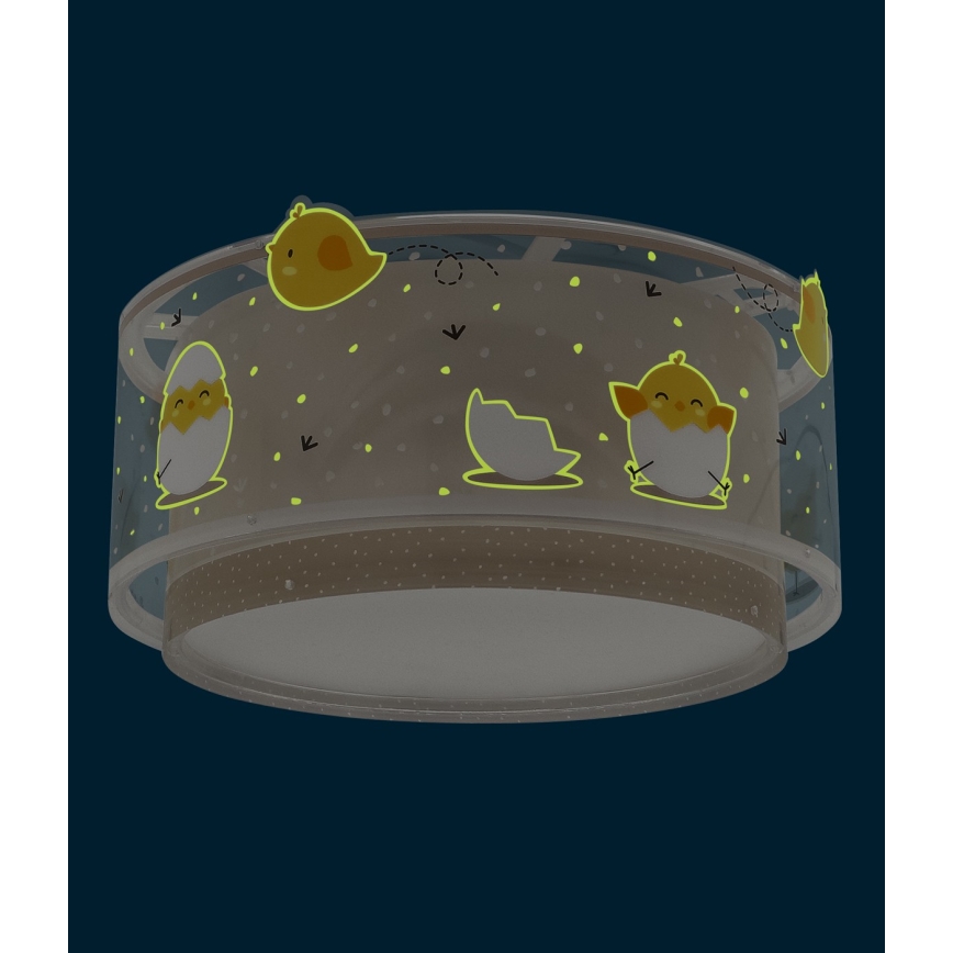 Dalber 76876 - Dečije plafonsko svetlo BABY CHICK 2xE27/15W/230V