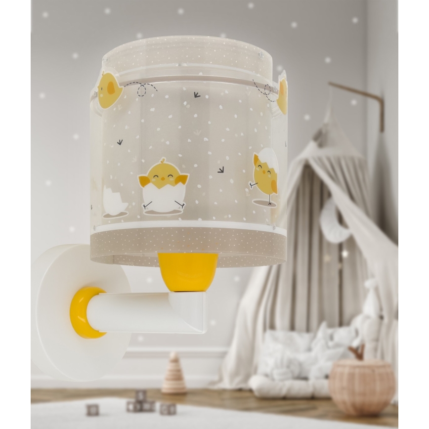 Dalber 76879 - Dečija zidna svetiljka BABY CHICK 1xE27/15W/230V