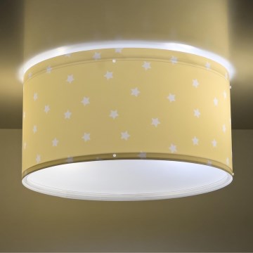 Dalber 82216A - Dečije plafonsko svetlo STAR LIGHT 2xE27/60W/230V žuto