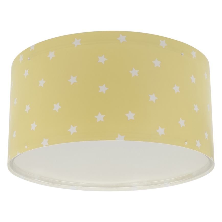 Dalber 82216A - Dečije plafonsko svetlo STAR LIGHT 2xE27/60W/230V žuto