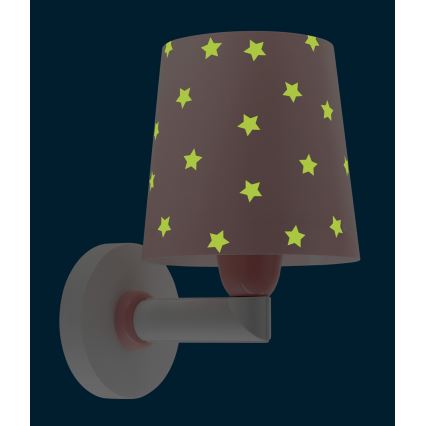 Dalber 82219S - Dečije zidno svetlo STAR LIGHT 1xE27/60W/230V, ružičasto