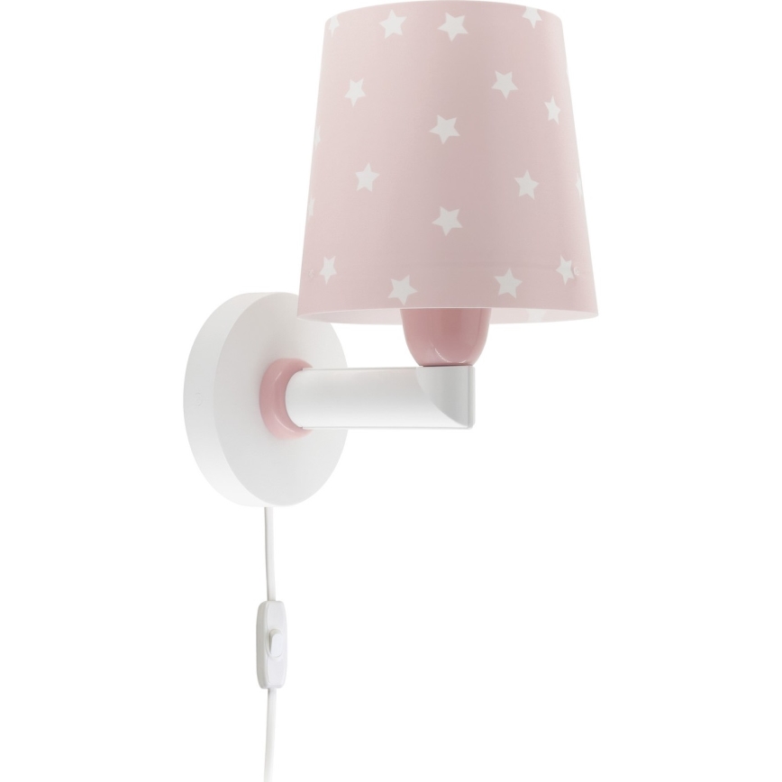 Dalber 82219S - Dečije zidno svetlo STAR LIGHT 1xE27/60W/230V, ružičasto