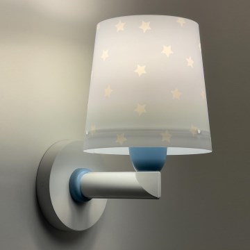 Dalber 82219T - Dečije zidno svetlo STAR LIGHT 1xE27/60W/230V plavo