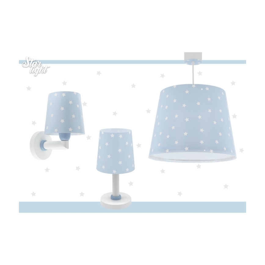 Dalber 82219T - Dečije zidno svetlo STAR LIGHT 1xE27/60W/230V plavo