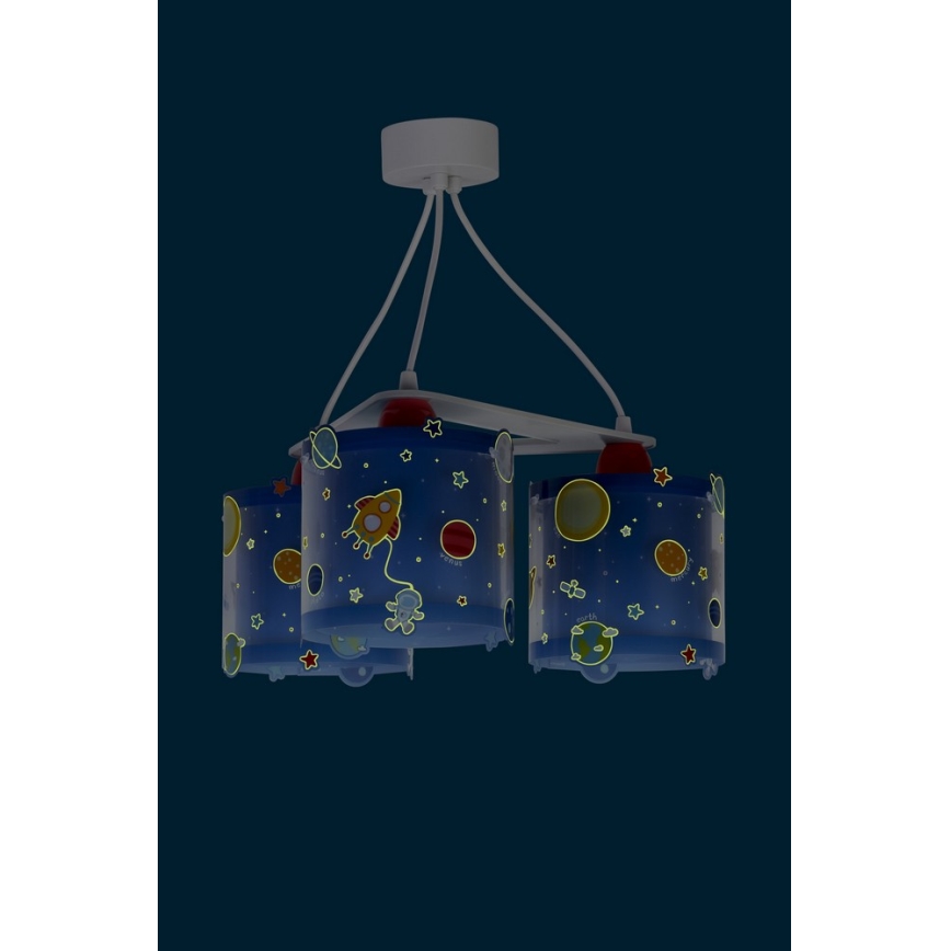 Dalber D-41344 - Dečiji luster PLANETS 3xE27/60W/230V