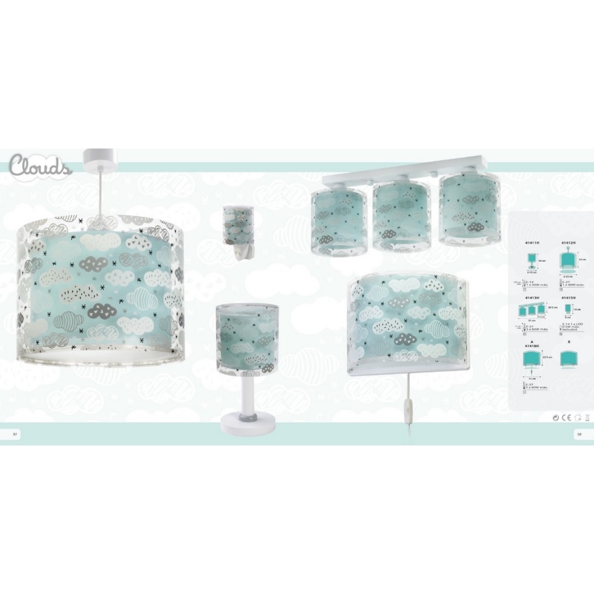 Dalber D-41411H - Dečja lampica CLOUDS 1xE14/40W/230V
