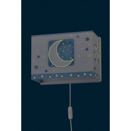 Dalber D-63238T - Dečije zidno svetlo MOONLIGHT 1xE27/60W/230V