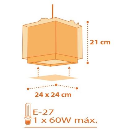 Dalber D-73452 - Dečiji luster DINOS 1xE27/60W/230V