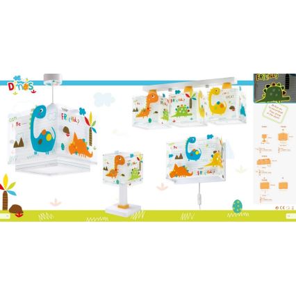 Dalber D-73452 - Dečiji luster DINOS 1xE27/60W/230V