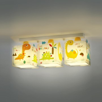 Dalber D-73453 - Dečije plafonsko svetlo DINOS 3xE27/60W/230V