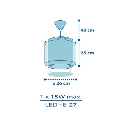 Dalber D-76112 - Dečiji luster MY LITTLE JUNGLE 1xE27/15W/230V