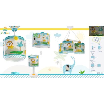 Dalber D-76112 - Dečiji luster MY LITTLE JUNGLE 1xE27/15W/230V
