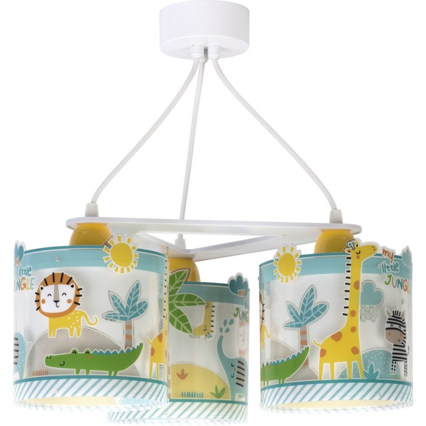 Dalber D-76114 - Dečiji luster MY LITTLE JUNGLE 3xE27/15W/230V