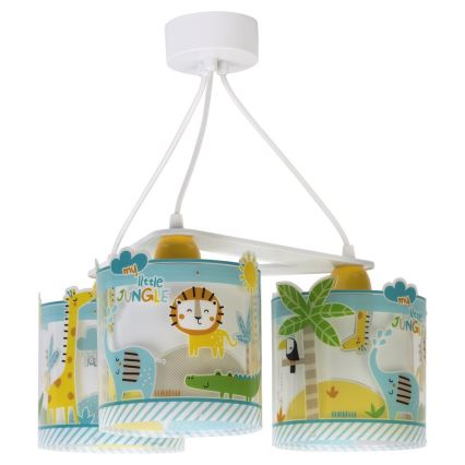 Dalber D-76114 - Dečiji luster MY LITTLE JUNGLE 3xE27/15W/230V