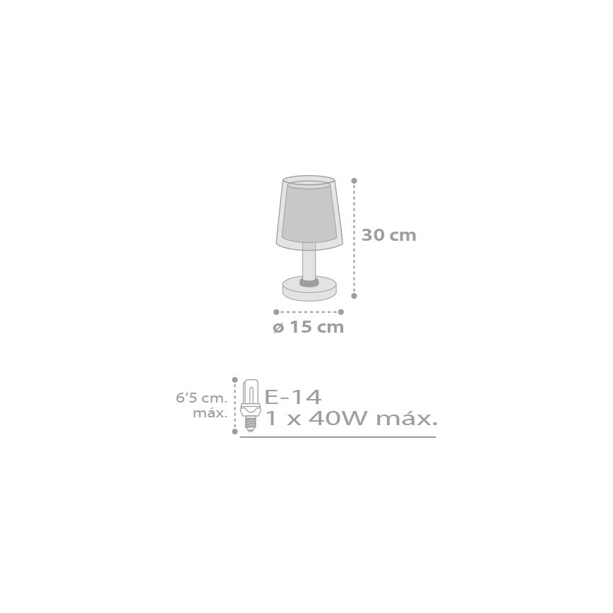 Dalber D-81211E - Dečija lampica STARS 1xE14/40W/230V