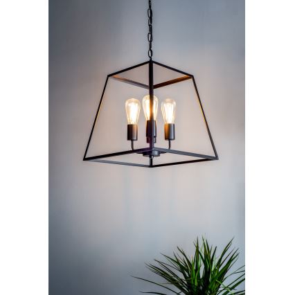 Där Lighting ACA8622 - Luster na lancu ACADEMY 4xE27/60W/230V crni