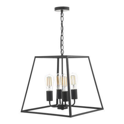 Där Lighting ACA8622 - Luster na lancu ACADEMY 4xE27/60W/230V crni