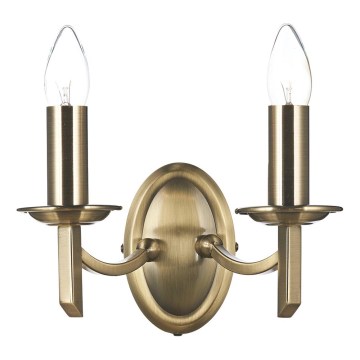 Där Lighting AMB0975 - Zidno svetlo AMBASSADOR 2xE14/40W/230V mesing
