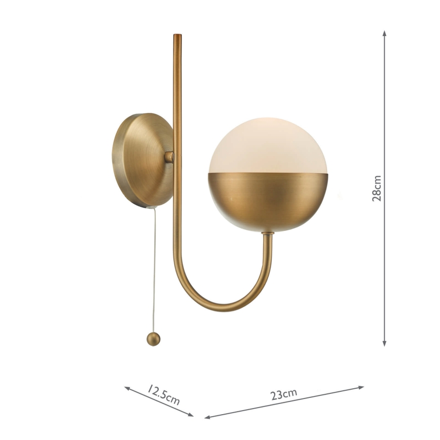 Där Lighting AND0742 - Zidna lampa ANDRE 1xE14/11W/230V mesing