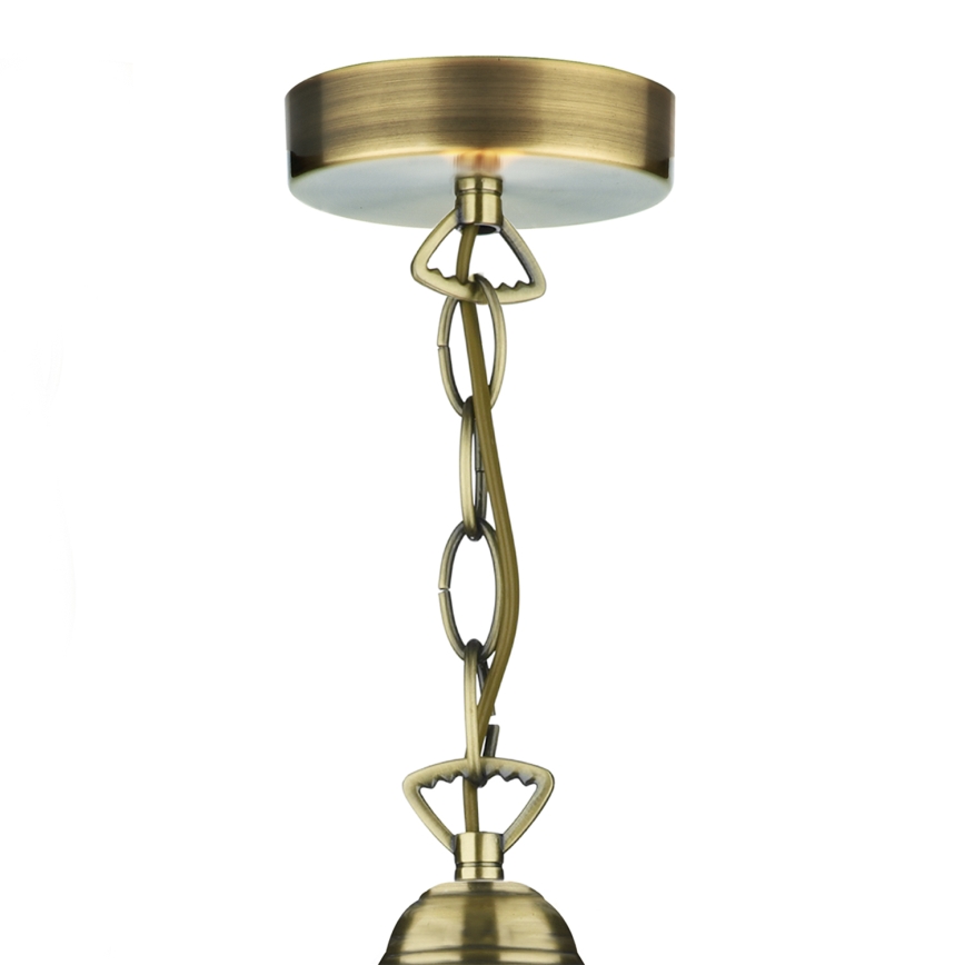 Där Lighting ARD866 - Luster na lancu ARDECHE 1xE27/60W/230V mesing/zadimljeno smeđa