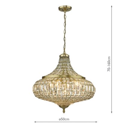 Där Lighting ASM0675 - Luster na lancu ASMARA 6xE14/40W/230V mesing