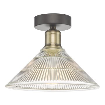Där Lighting BOY0175 - plafonsko svetlo BOYD 1xE27/60W/230V, prečnik 25 cm, mesing/proziran