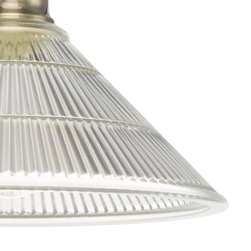 Där Lighting BOY0175 - plafonsko svetlo BOYD 1xE27/60W/230V, prečnik 25 cm, mesing/proziran