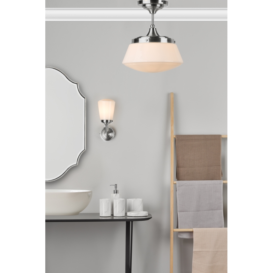 Där Lighting CAD0150 - Kupaonski površinski montiran plafonski luster CADEN 1xE27/60W/230V IP44 sjajni hrom