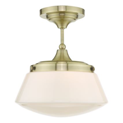 Där Lighting CAD0175 - Kupatilski prislonjeni luster CADEN 1xE27/60W/230V IP44 mesing