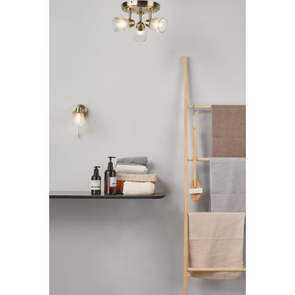 Där Lighting CED0775 - Zidna svetiljka za kupatilo CEDRIC 1xG9/25W/230V IP44 mesing