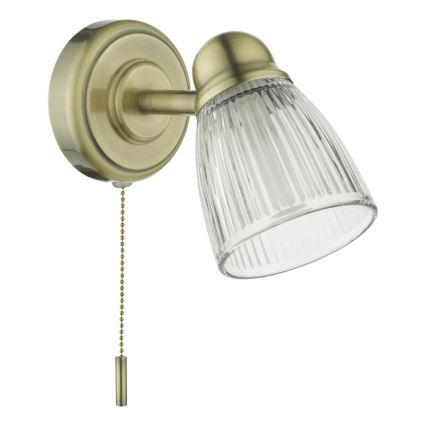 Där Lighting CED0775 - Zidna svetiljka za kupatilo CEDRIC 1xG9/25W/230V IP44 mesing