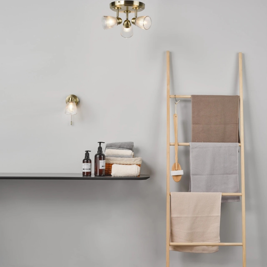 Där Lighting CED7675 - Kupatilsko spot svetlo CEDRIC 3xG9/25W/230V IP44 mesing