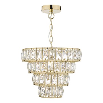 Där Lighting CER0135 - Luster na lancu CERYS 1xE27/60W/230V u zlatnoj boji