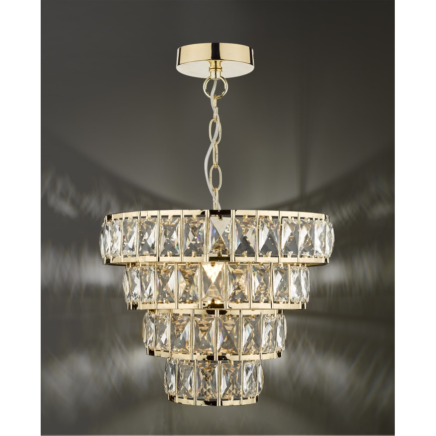Där Lighting CER0135 - Luster na lancu CERYS 1xE27/60W/230V u zlatnoj boji